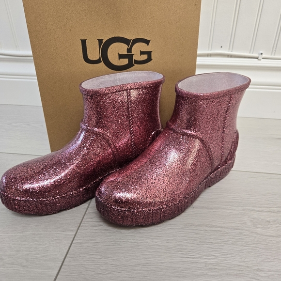 UGG Drizlita Glitter Kids Boots Sz 4 - Picture 2 of 8